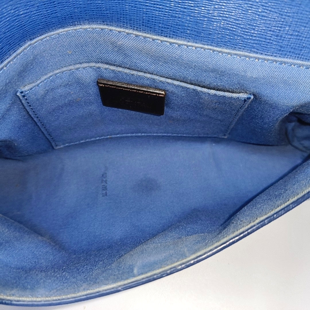 Calfskin Shoulder Bag Blue
