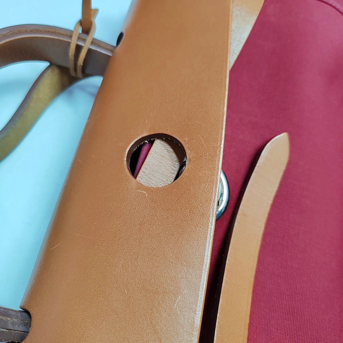 Authenticated pre-owned  Herbag 31 Canvas Red - Handbags at Looply