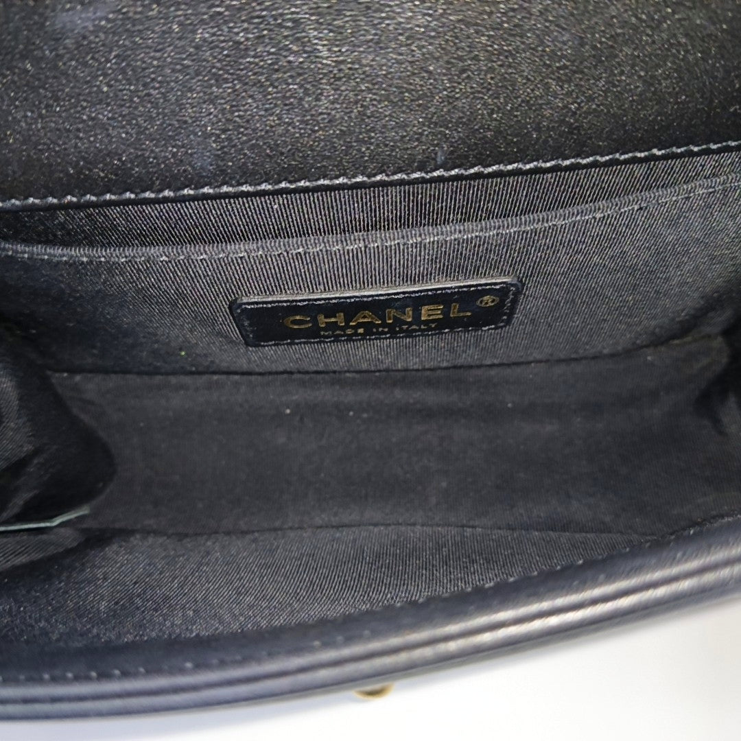 BOY CHANEL Small Quilted Calfskin Black