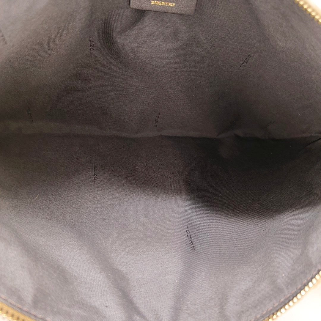 Fabric Top Handle Bag Beige