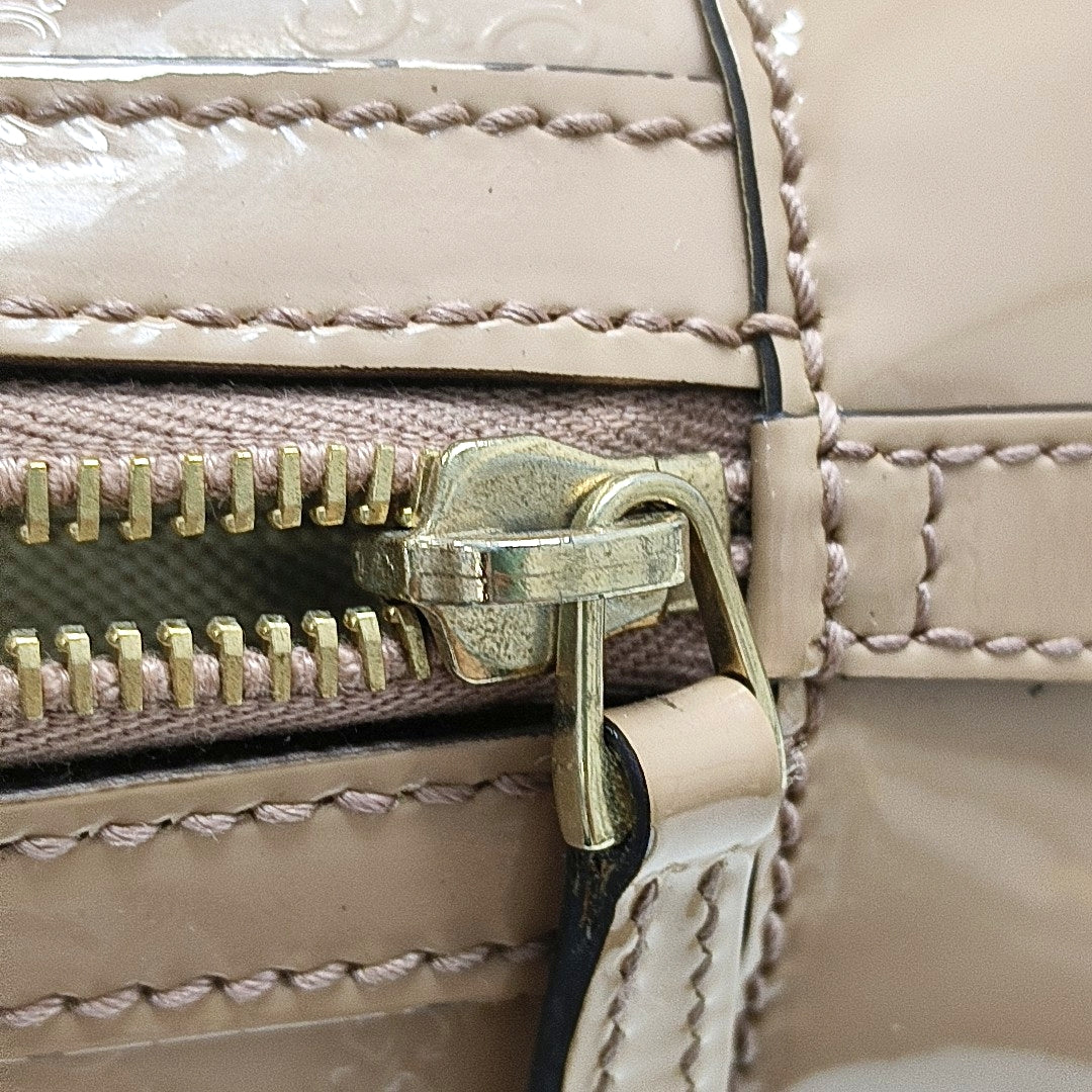 Authenticated pre-owned  Microguccissima Monogram Patent Leather Pink - Shoulder Bag at Looply
