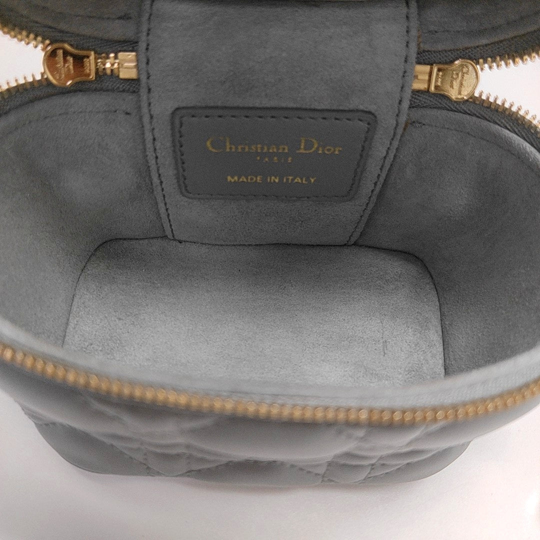 Vanity Lady Dior Cannage Calfskin Blue