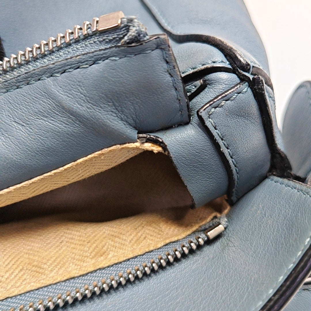 Authenticated pre-owned  Puzzle Small Calfskin Blue - Shoulder Bag at Looply
