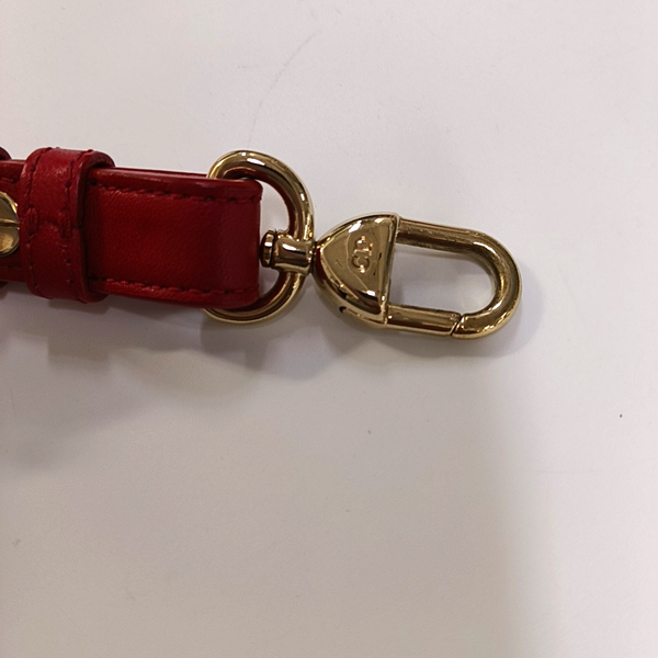 Authenticated pre-owned  Lady Dior Small Lambskin Red - Crossbody Bag at Looply