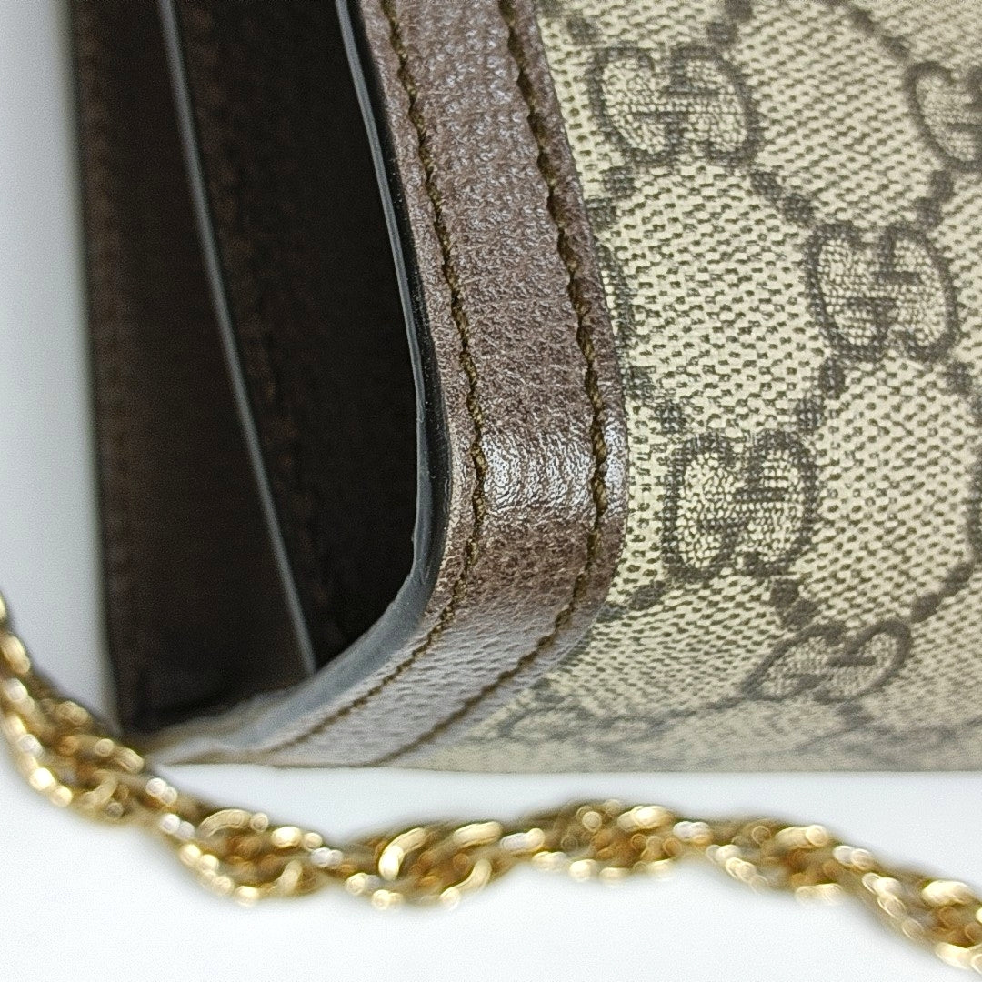 Authenticated pre-owned  Ophidia Small Monogram Coated Canvas Beige - Shoulder Bag at Looply