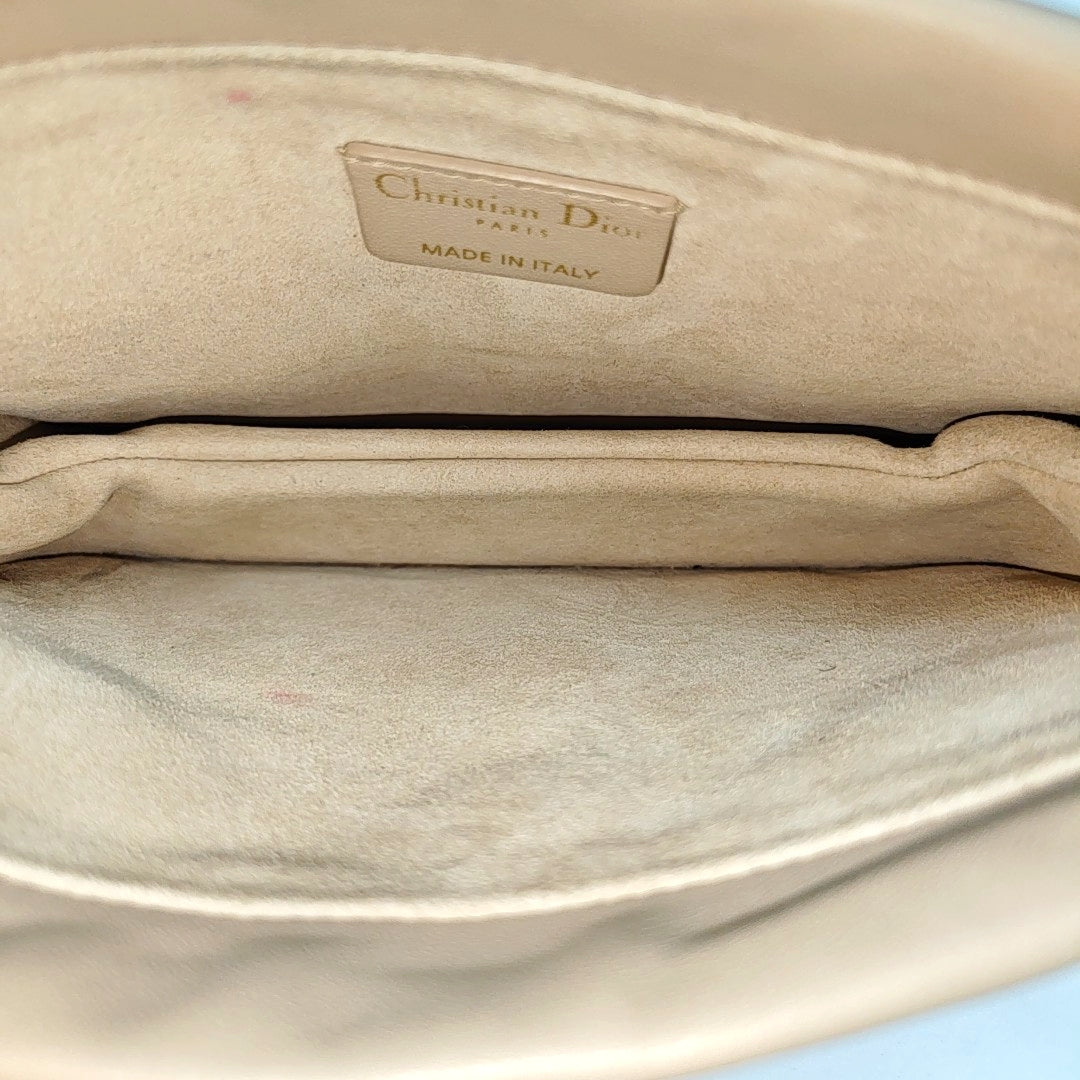 Authenticated pre-owned  Lady Dior Milly Mini Lambskin Beige - Shoulder Bag at Looply