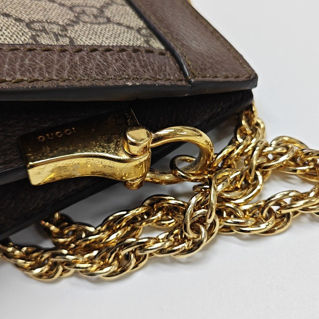 Authenticated pre-owned  Ophidia Small Monogram Coated Canvas Beige - Shoulder Bag at Looply