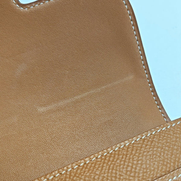 Authenticated pre-owned  Constance Slim Epsom Brown Wallet - Wallet at Looply