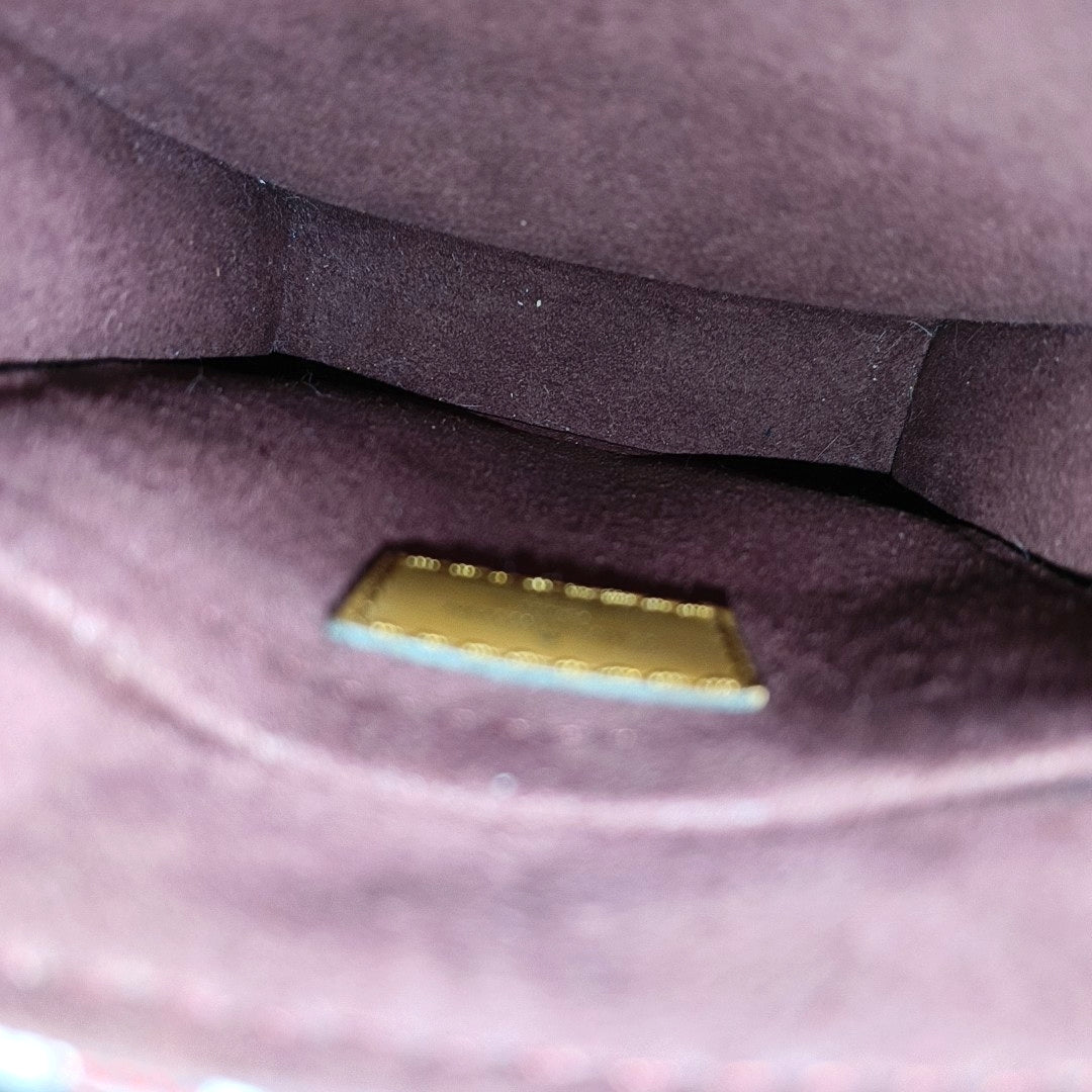 Authenticated pre-owned  Sac Plat Mini Fabric Red - Shoulder Bag at Looply