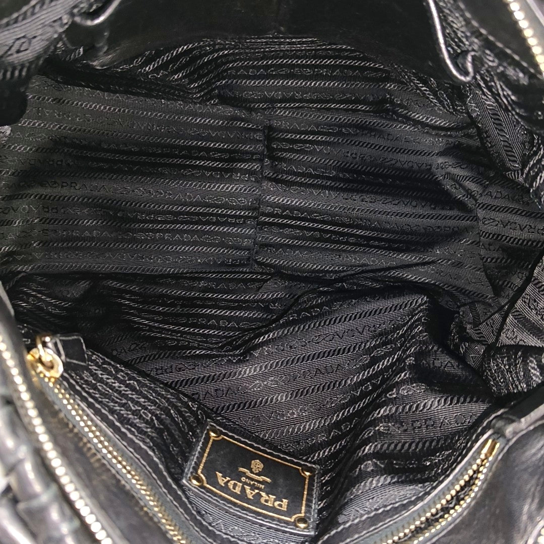 Gaufre Quilted Lambskin Black