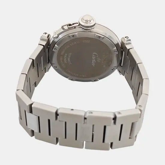 PREMIERE Reloj de cuarzo de acero inoxidable negro de 20 mm