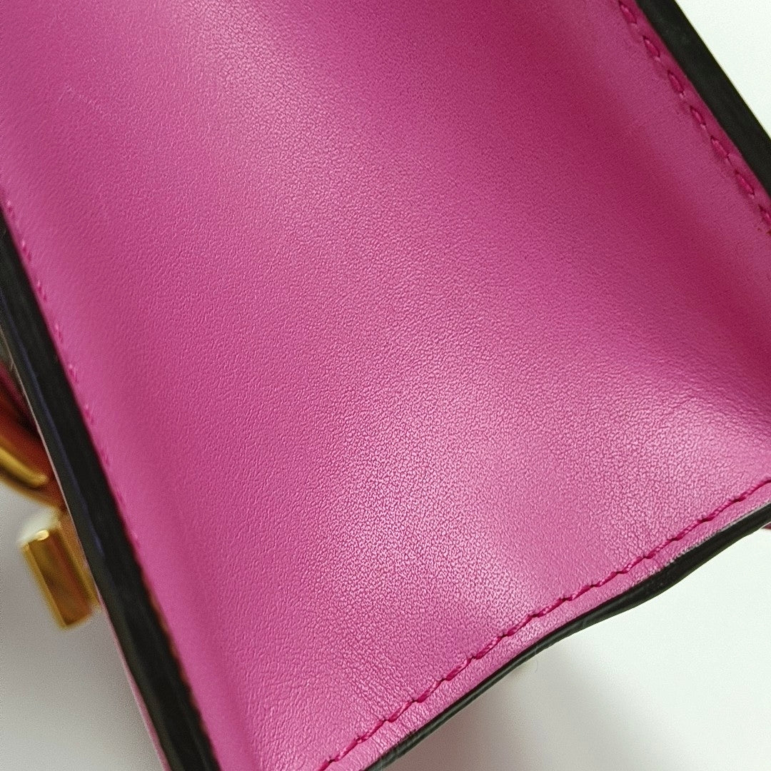 Authenticated pre-owned  Sylvie Small Calfskin Pink - Crossbody Bag at Looply