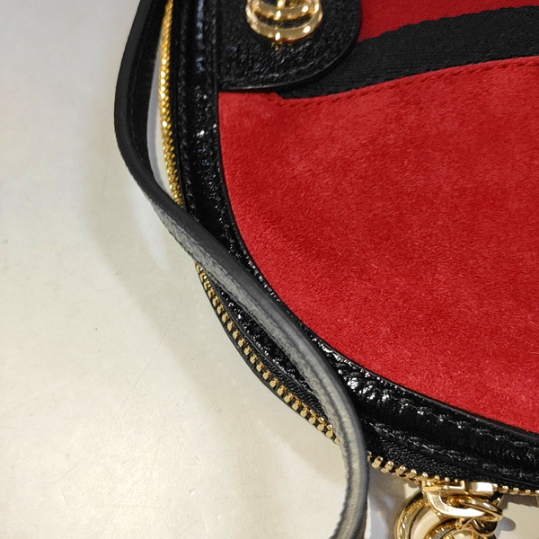 Authenticated pre-owned  Ophidia Small Suede Red - Handbags at Looply