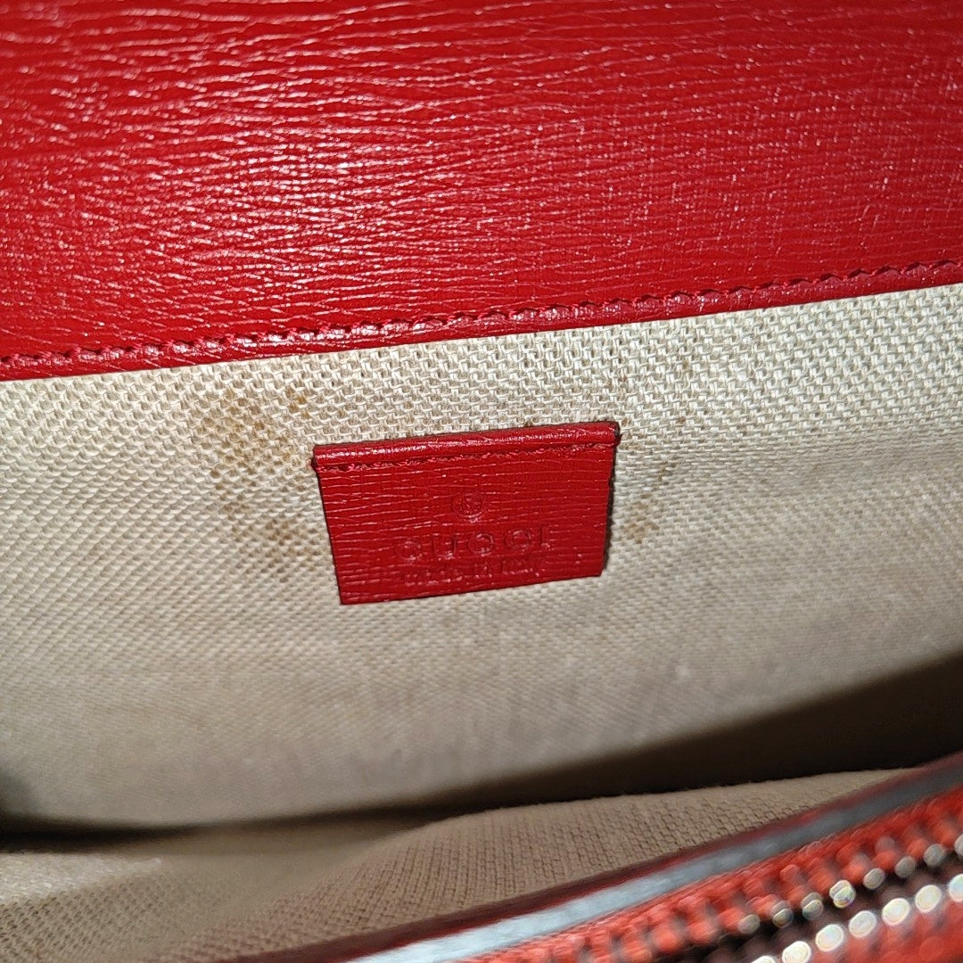 Authenticated pre-owned  Dionysus Super Mini Calfskin Red - Shoulder Bag at Looply