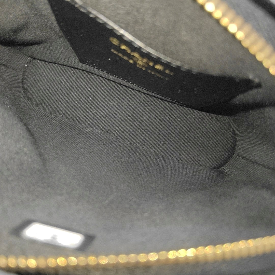 Quilted Velvet Shoulder Bag Black
