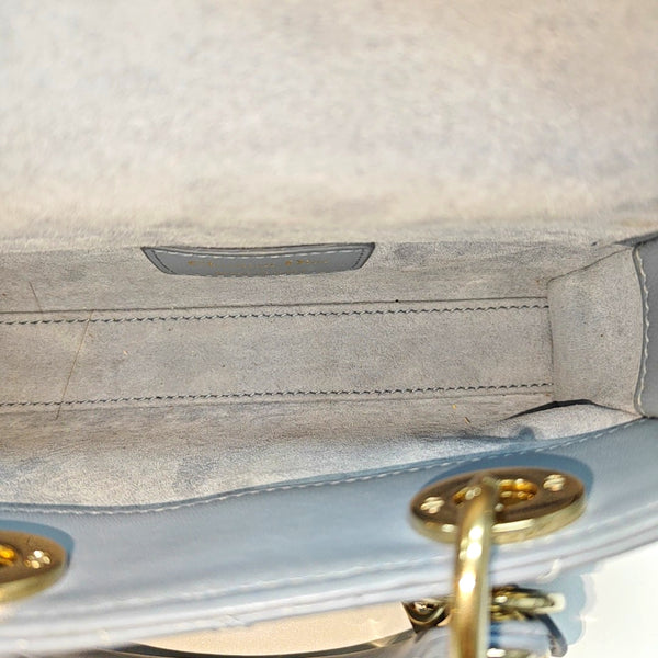 Lady D-Joy Super Mini Cannage Lambskin Blue