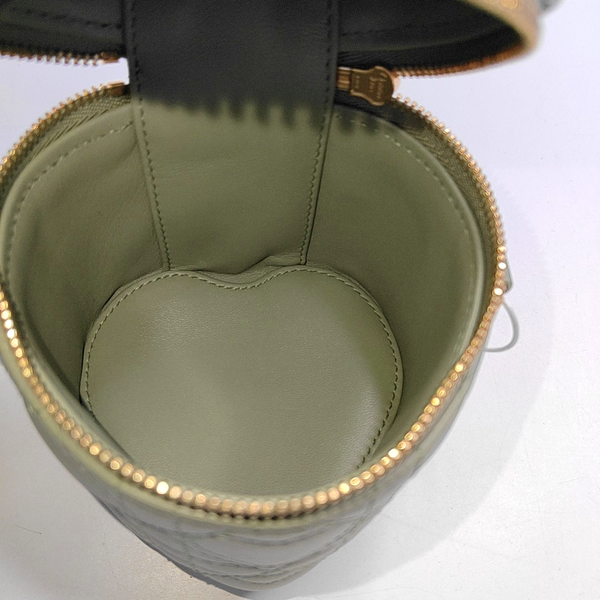 Authenticated pre-owned  Lady Dior Lambskin Green - Crossbody Bag at Looply