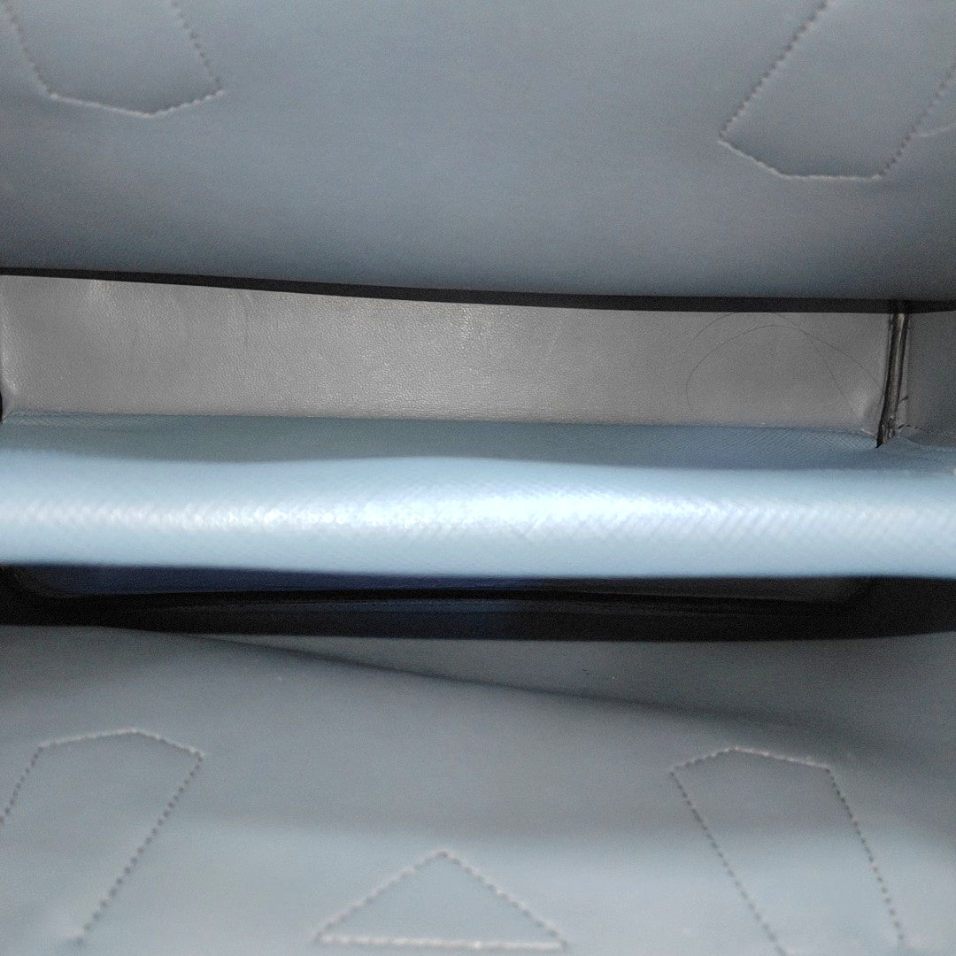 Double Medium Saffiano Calfskin Blue