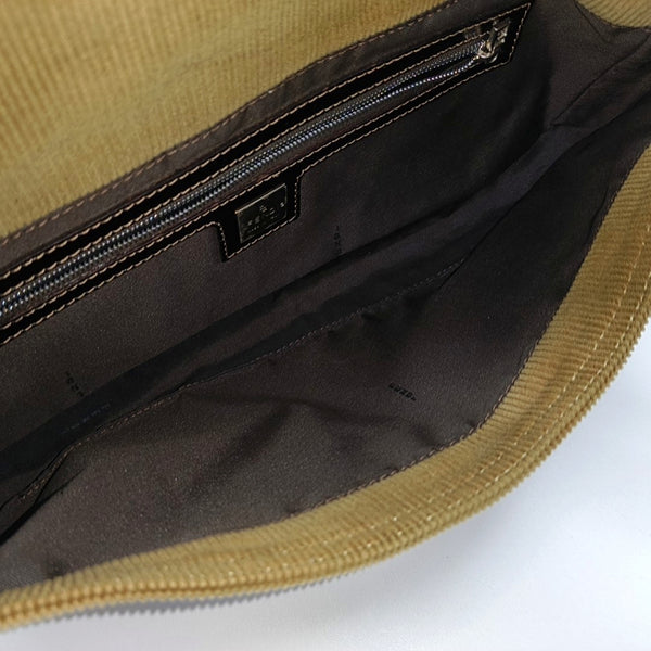 Bolso de mano de pana beige