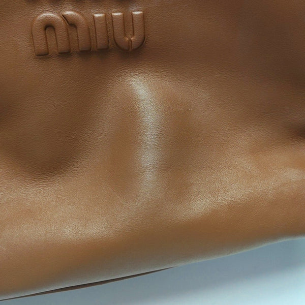 Authenticated pre-owned  Beau Large Calfskin Brown - Top Handle Bag at Looply