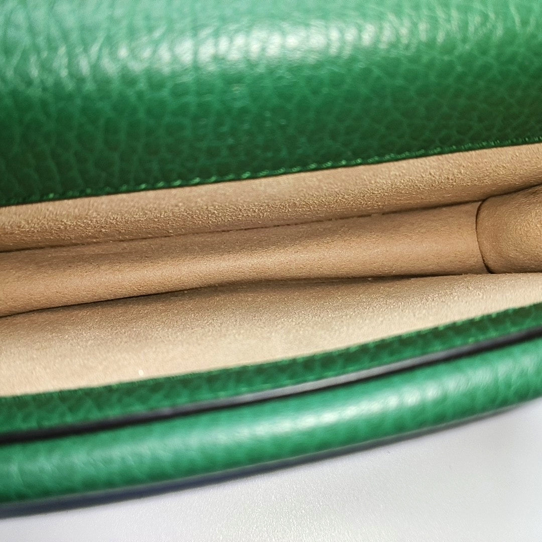 Authenticated pre-owned  Dionysus Super Mini Calfskin Green - Shoulder Bag at Looply