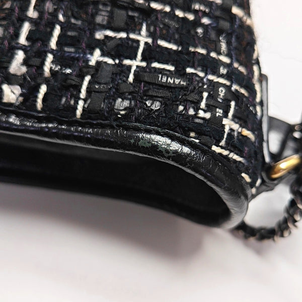 Authenticated pre-owned  Gabrielle Small Quilted Wool Black - Crossbody Bag at Looply
