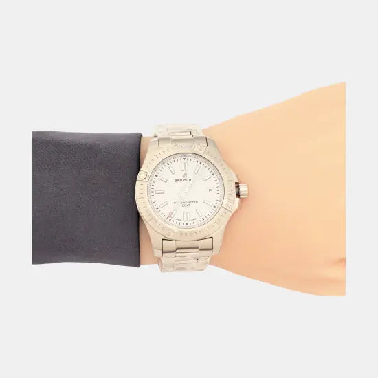 Reloj Automático Flagship de Acero Inoxidable Blanco de 26 mm