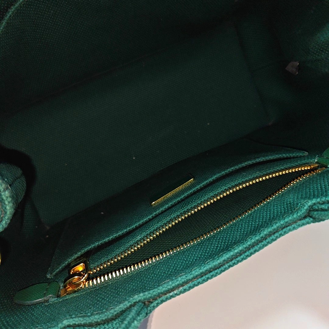 Denim Quilted Canvas Green