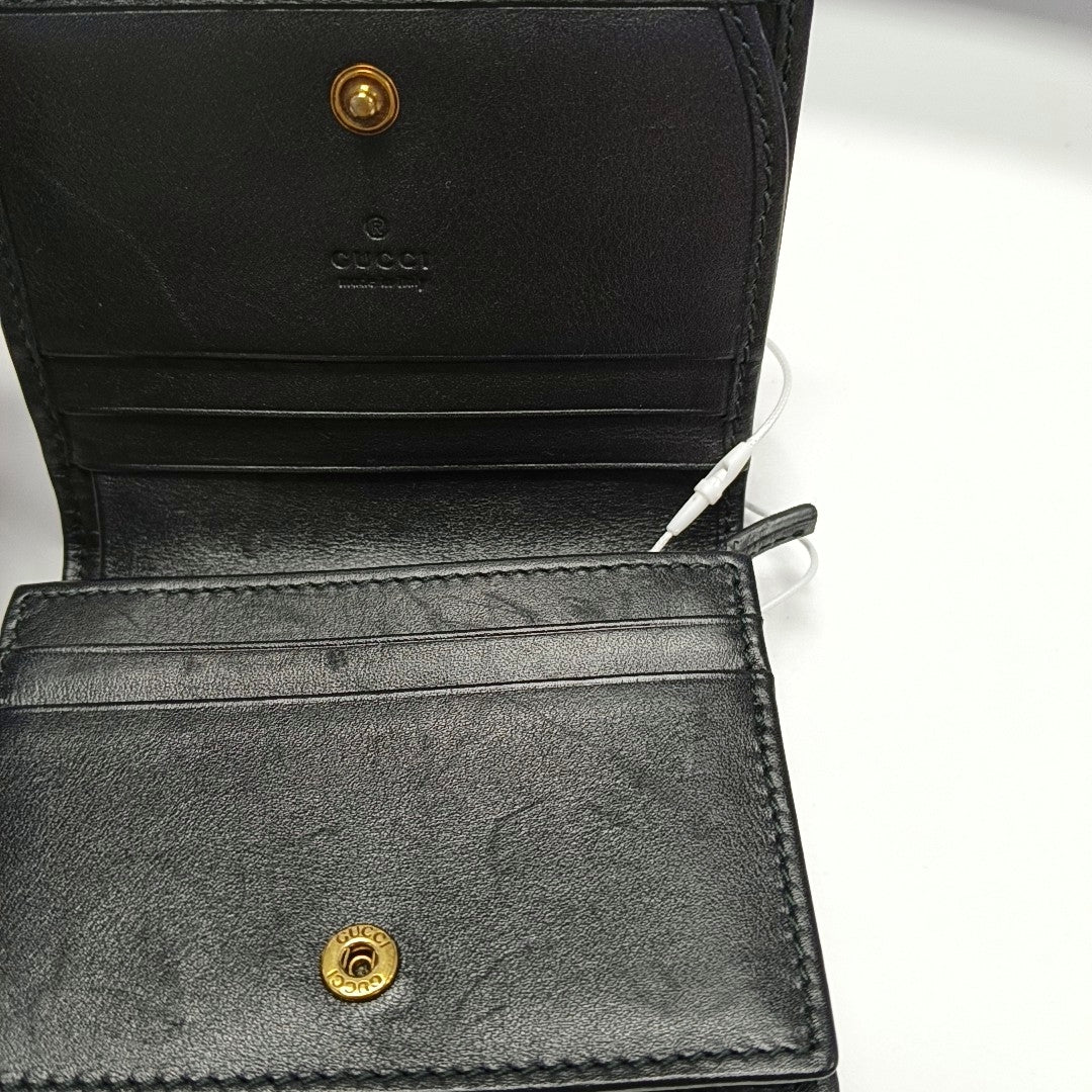 Authenticated pre-owned  GG Marmont Calfskin Black Wallet - Wallet at Looply