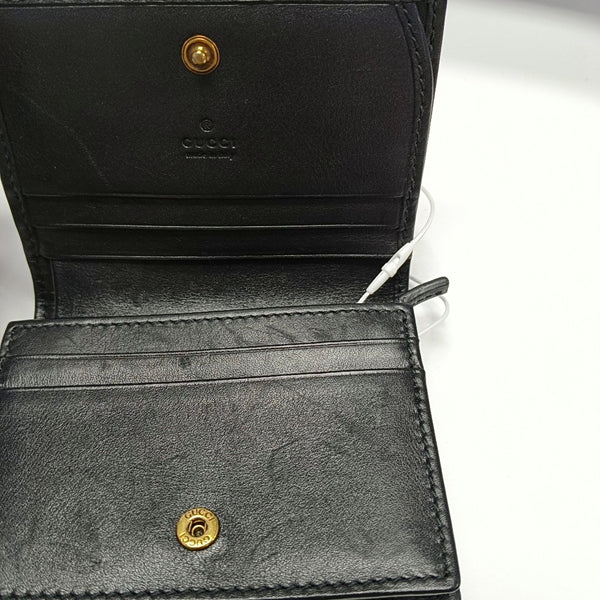 Authenticated pre-owned  GG Marmont Calfskin Black Wallet - Wallet at Looply