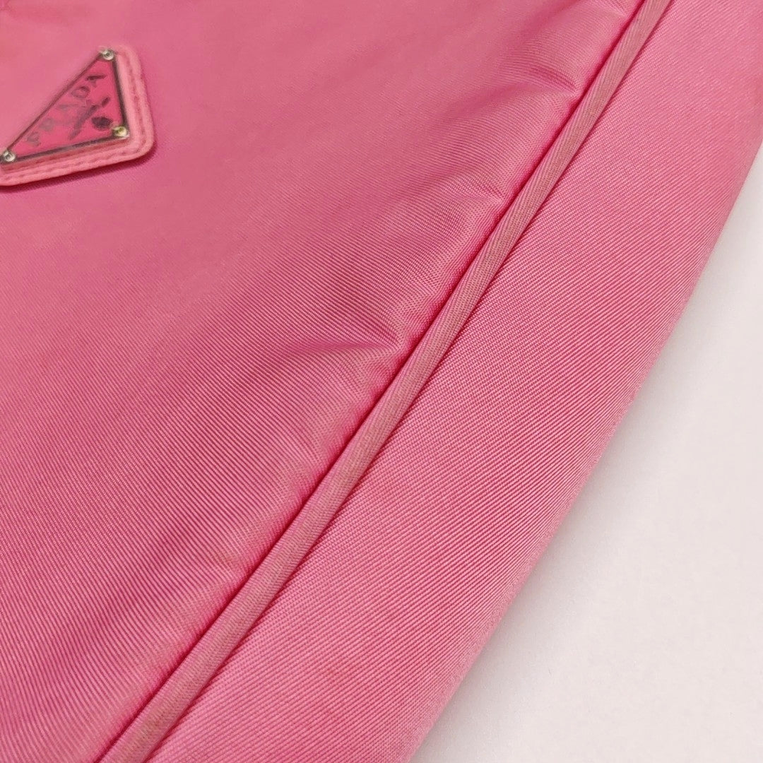 Authenticated pre-owned  Re-edition2000 Mini Nylon Pink - Top Handle Bag at Looply