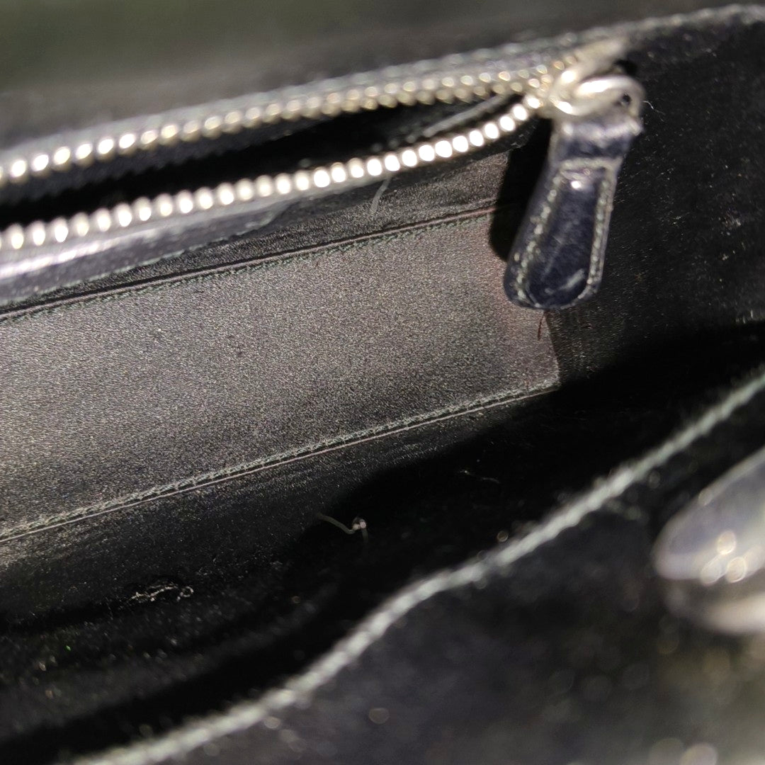 Authenticated pre-owned  Lady Dior Mini Silk Satin Black - Shoulder Bag at Looply
