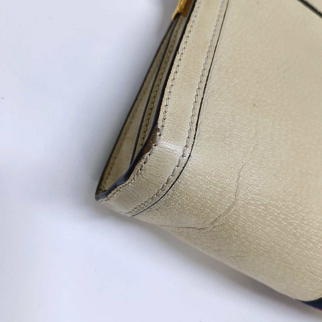 Authenticated pre-owned  Ophidia Small Calfskin White - Shoulder Bag at Looply