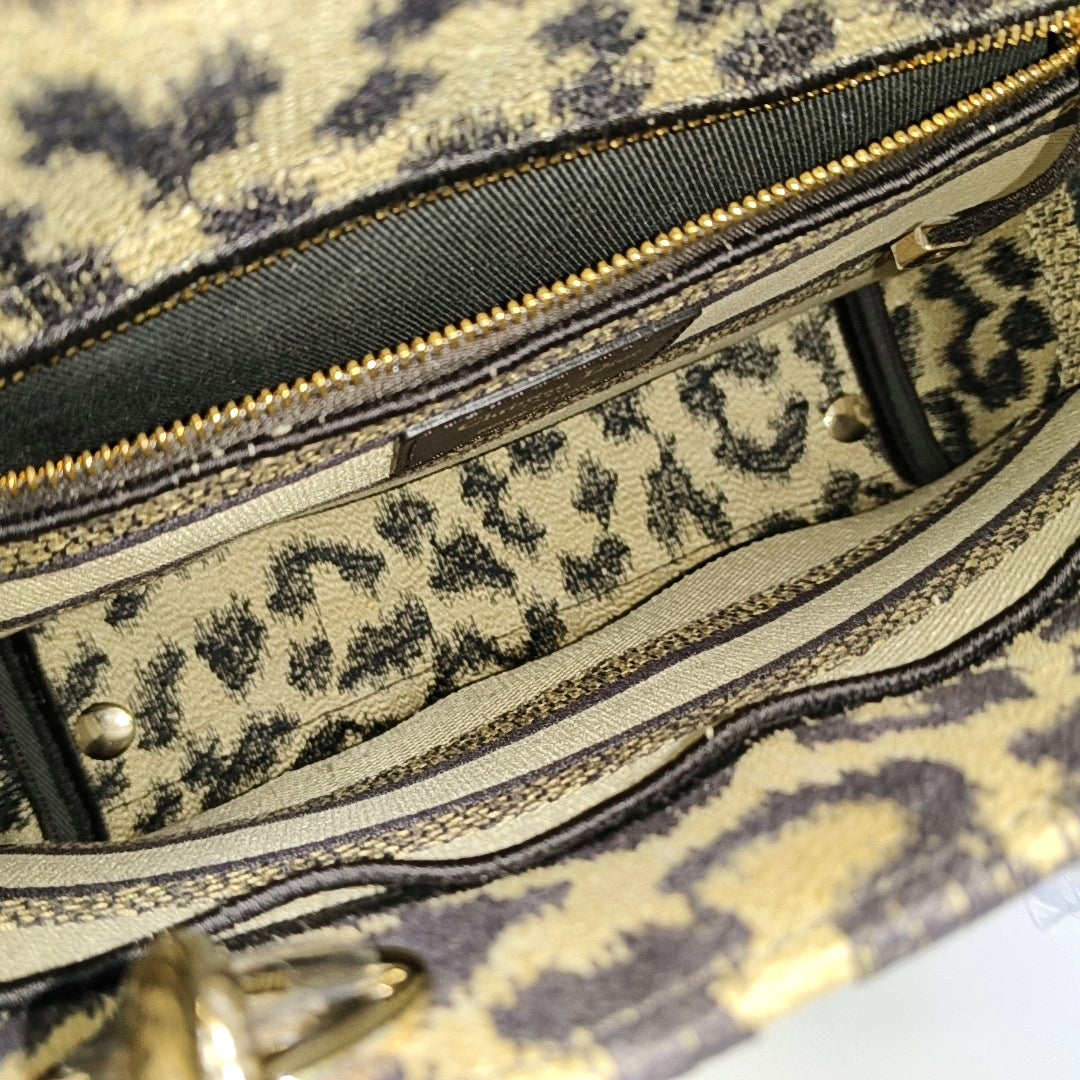 Lady Dior Medium Fabric Beige