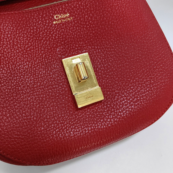 Authenticated pre-owned  Drew Mini Calfskin Red - Handbags at Looply