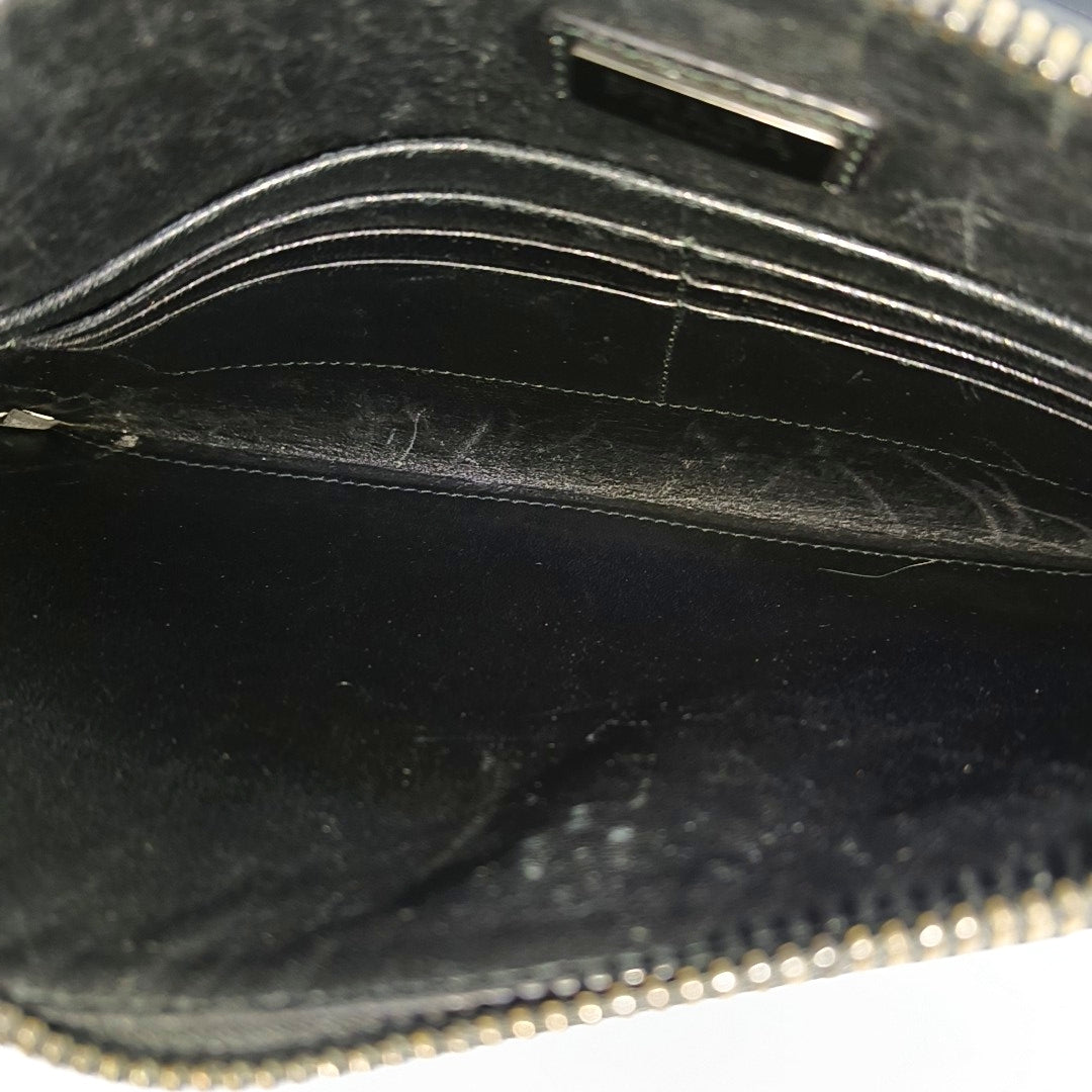 Saffiano Calfskin Clutch Black