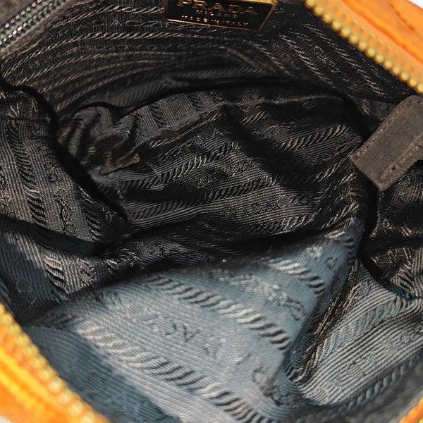 Quilted Nylon Shoulder Bag Orange
