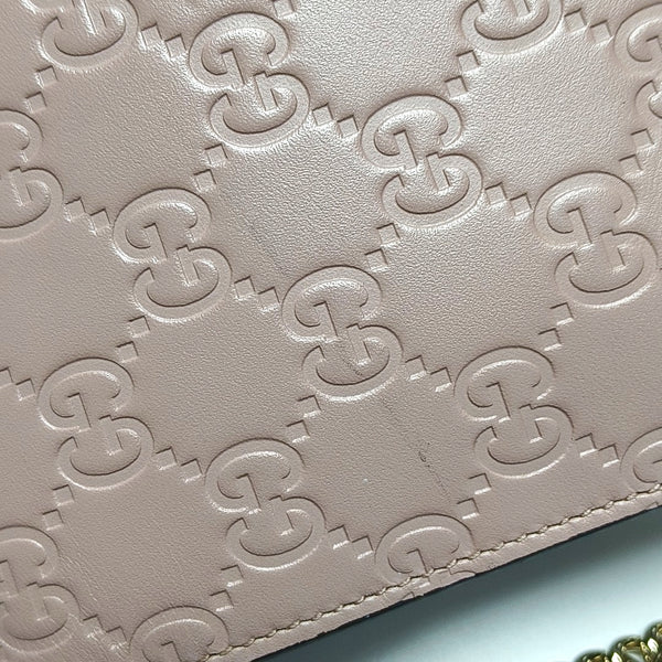 Authenticated pre-owned  Microguccissima Monogram Calfskin Pink - Shoulder Bag at Looply