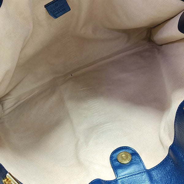 Authenticated pre-owned  Rajah Large Calfskin Blue - Shoulder Bag at Looply