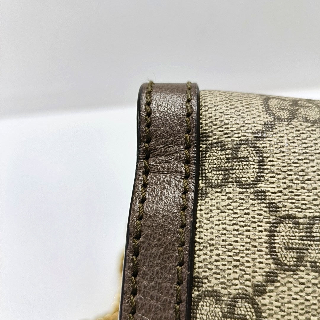 Authenticated pre-owned  Ophidia Small Monogram Coated Canvas Beige - Shoulder Bag at Looply