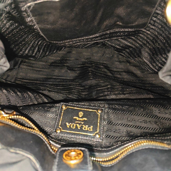 Nylon Top Handle Bag Black