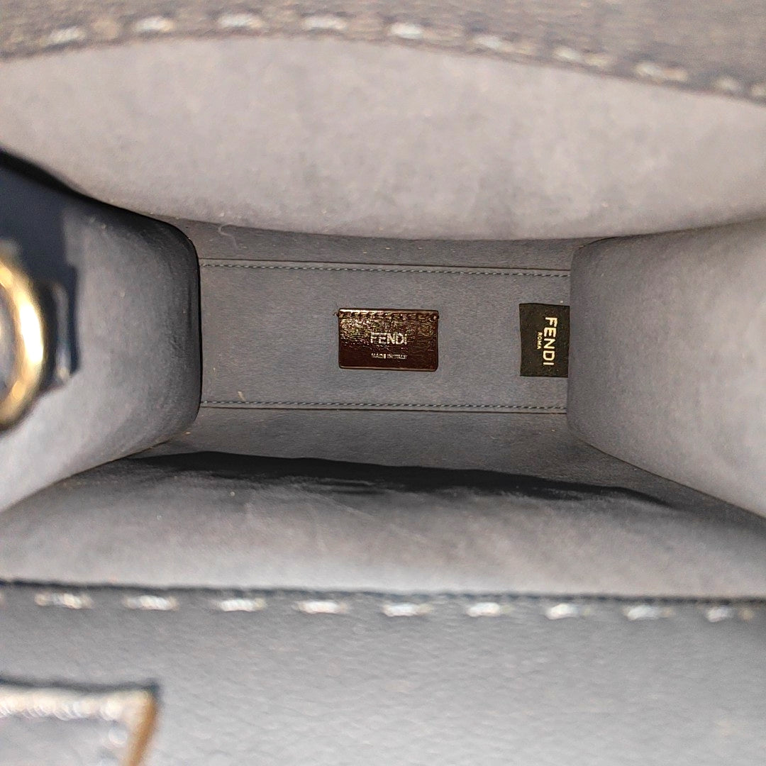 Calfskin Tote Bag Mini Blue