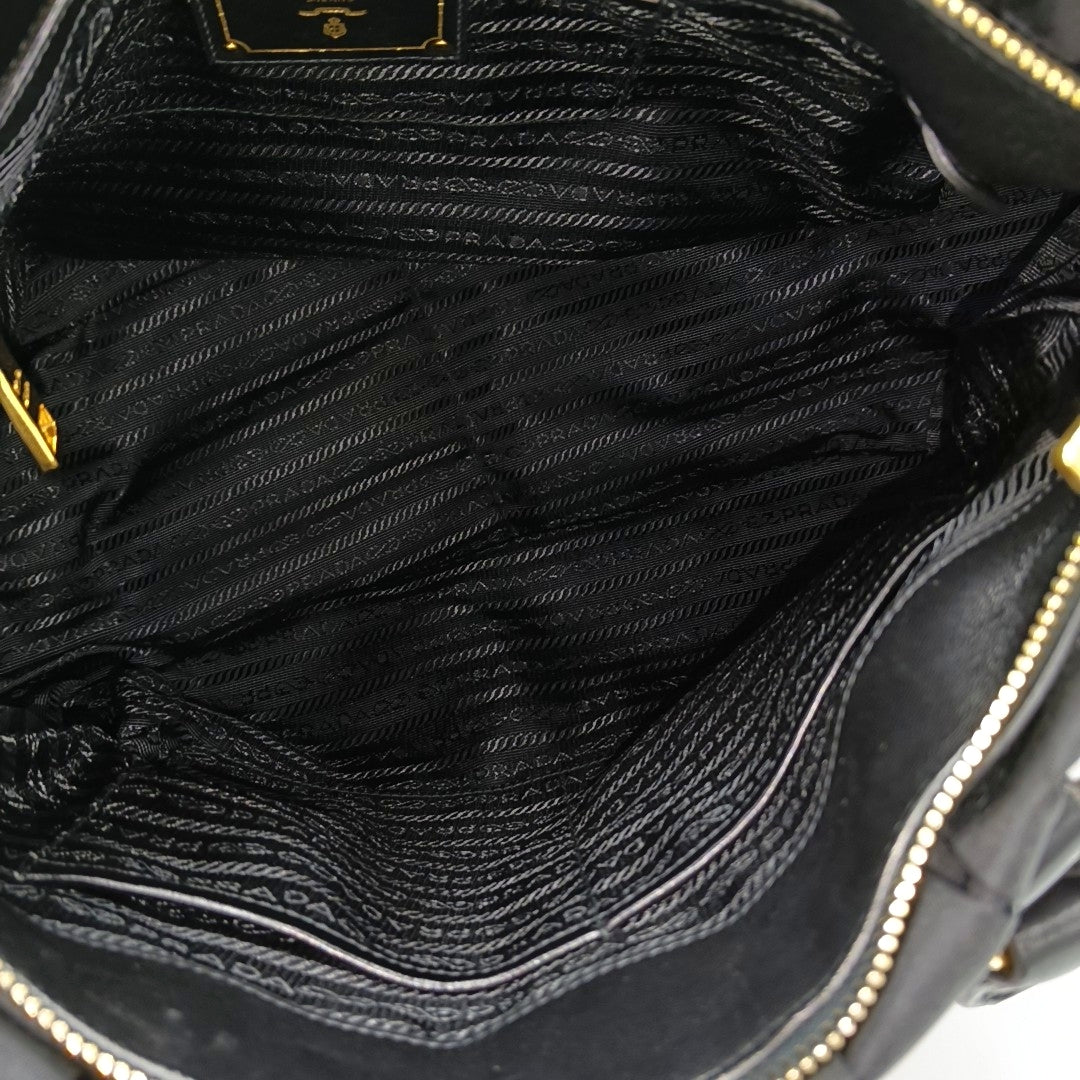 Gaufre Quilted Nylon Black