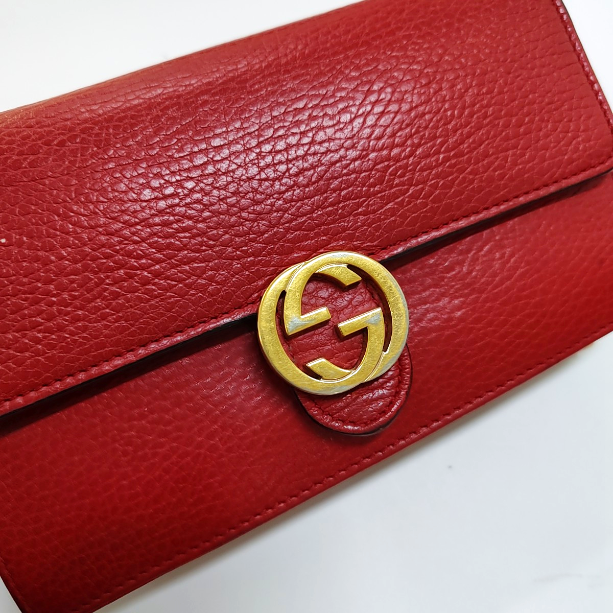 Authenticated pre-owned  Interlocking G Calfskin Red - Handbags at Looply
