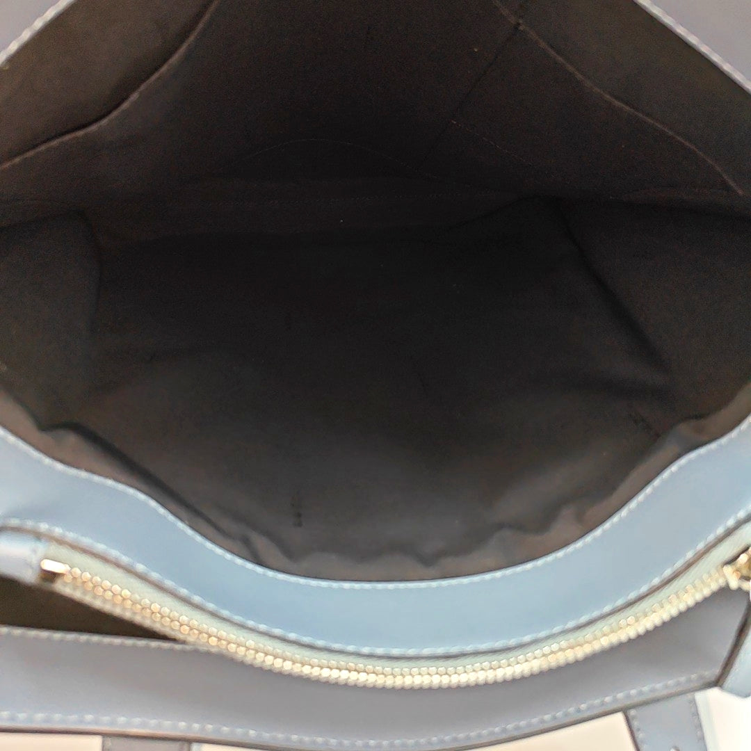 Calfskin Top Handle Bag Blue