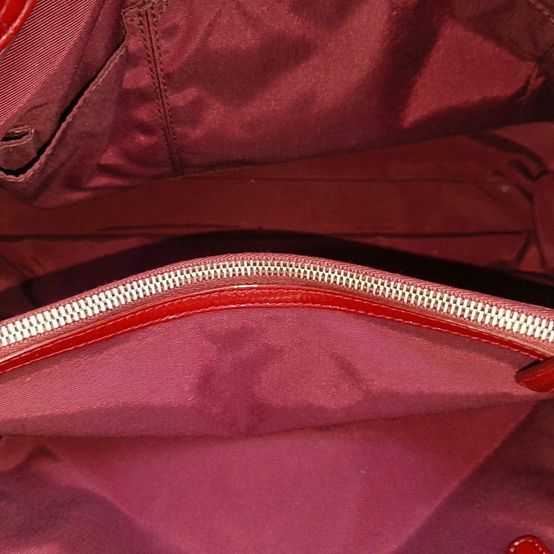 Dior Soft Large Cannage Patent Leather Red