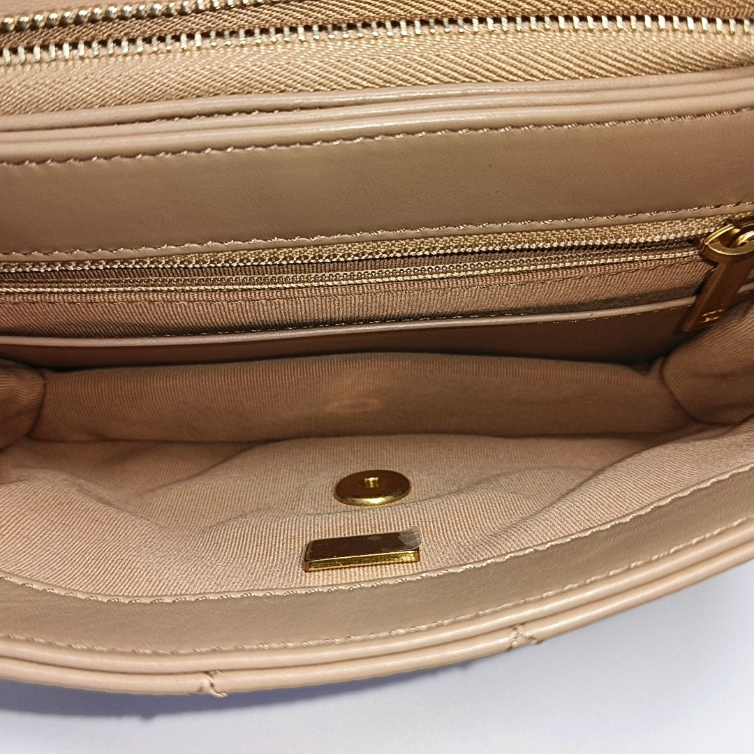 Quilted Lambskin Beige