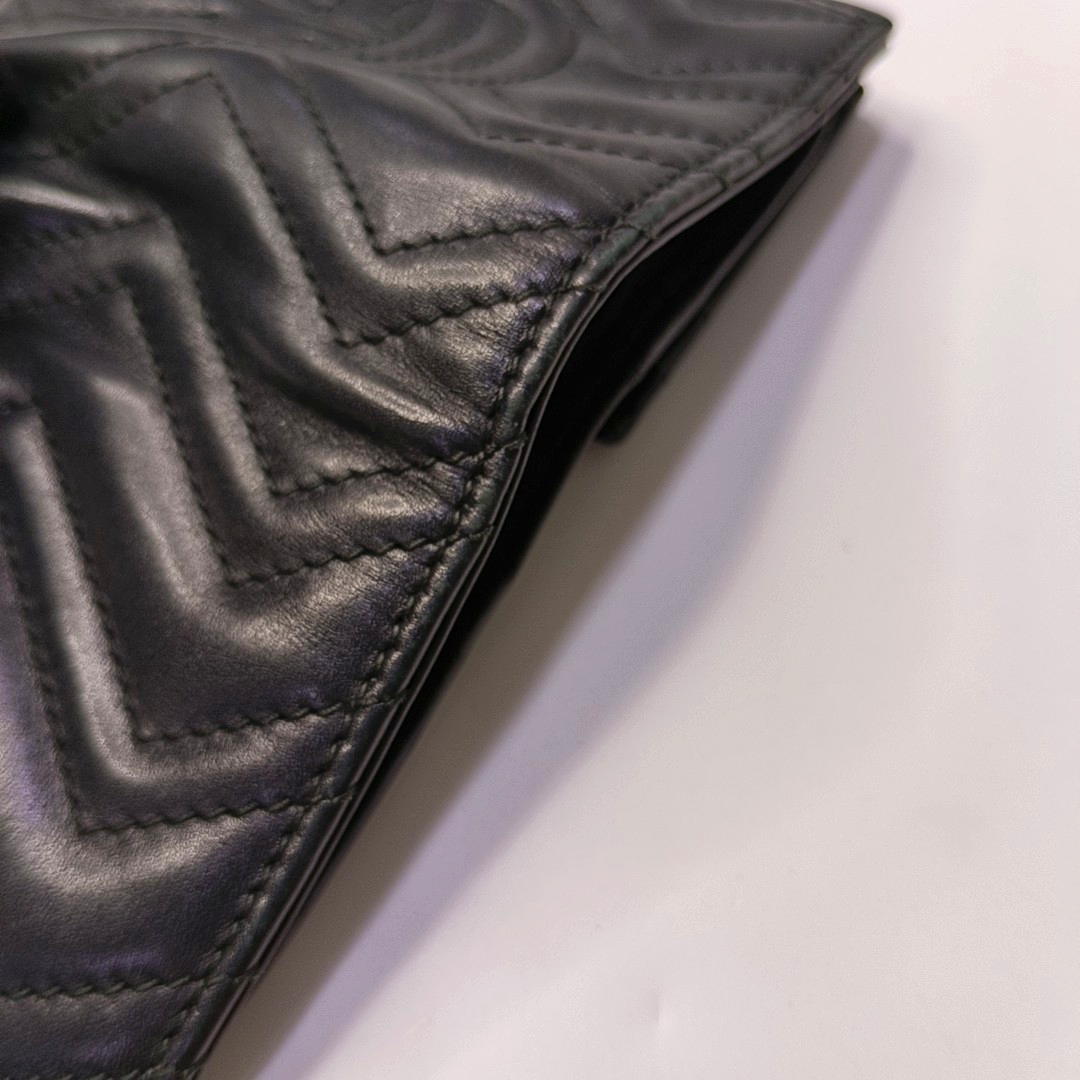 Authenticated pre-owned  GG Marmont Calfskin Black Wallet - Wallet at Looply