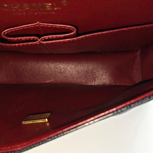 CLASSIC FLAP Small Quilted Grained Calfskin Black