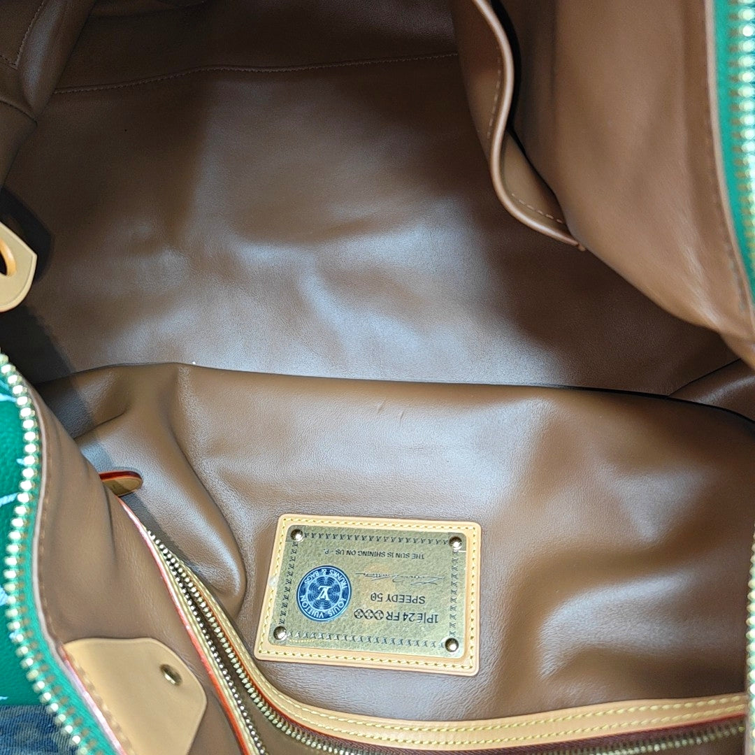 SPEEDY Monogram Calfskin Green